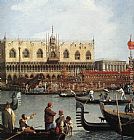 Canaletto Wall Art - Return of the Bucentoro to the Molo on Ascension Day (detail)
